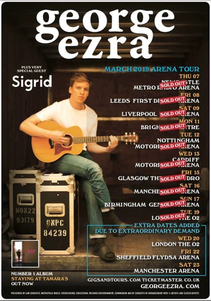 George Ezra announces 2019 UK arena tour