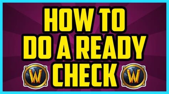 How to do ready check wow