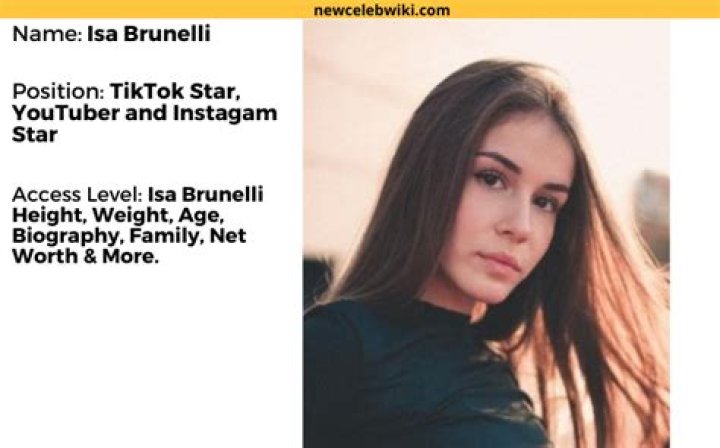 Isa Brunelli – Age, Height, Wiki, Net Worth, Boyfriend, Ethnicity
