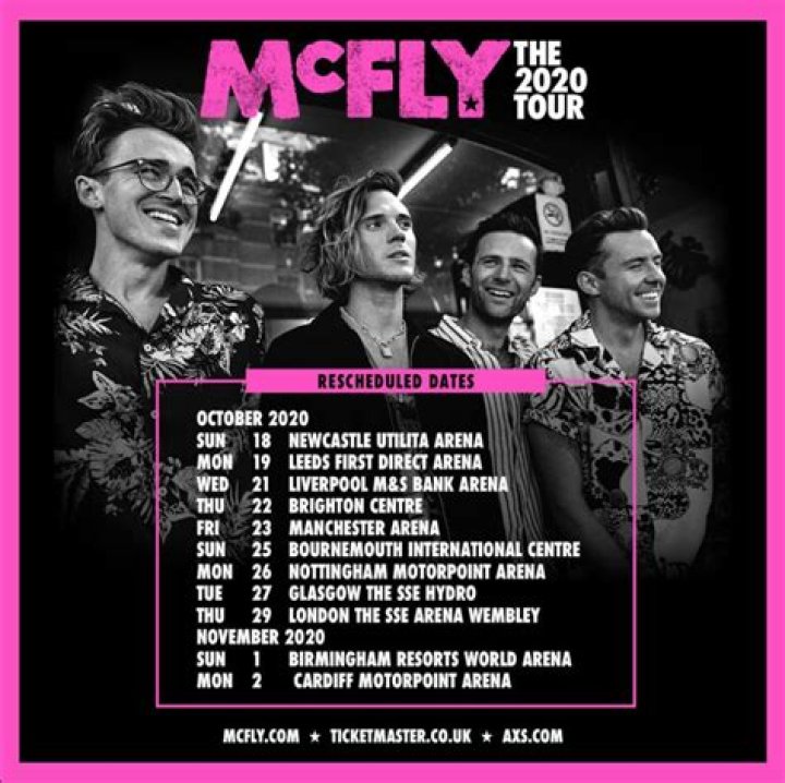 McFly Announce Rescheduled Tour Dates