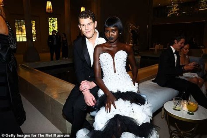 Photos: Runtown Pictured Having A Nice Time With Sudanese-Australian Model, Adut Akech